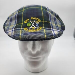 The Scotch House Old Course St. Andrews Wool Golf Hat Cap Argyle Pattern Size L